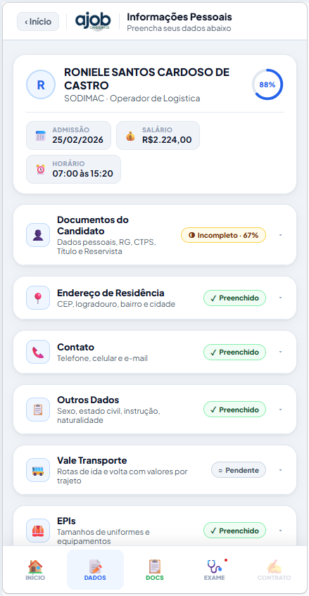 Preencher Dados